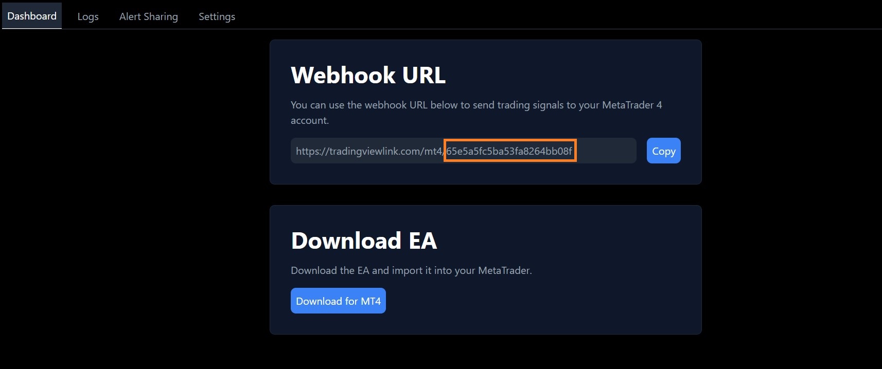 Screenshot of MT4 chart with TradingView Link EA happy face icon indicating it's active.